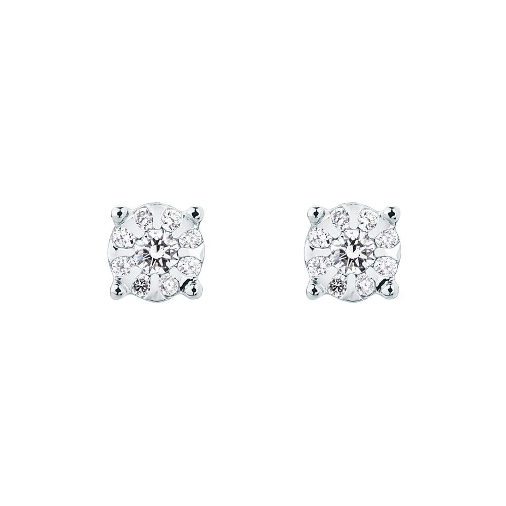Orecchini a Lobo con Diamanti 0,23 ct G VS in Oro Bianco 18kt – Mirco Visconti