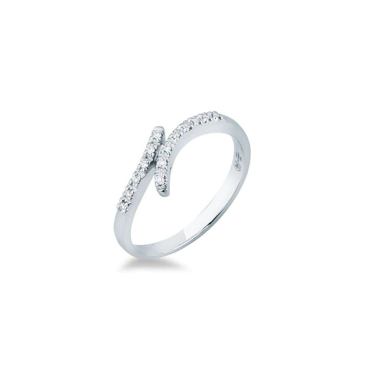 Anello con Diamanti in Oro Bianco 18kt – Mirco Visconti