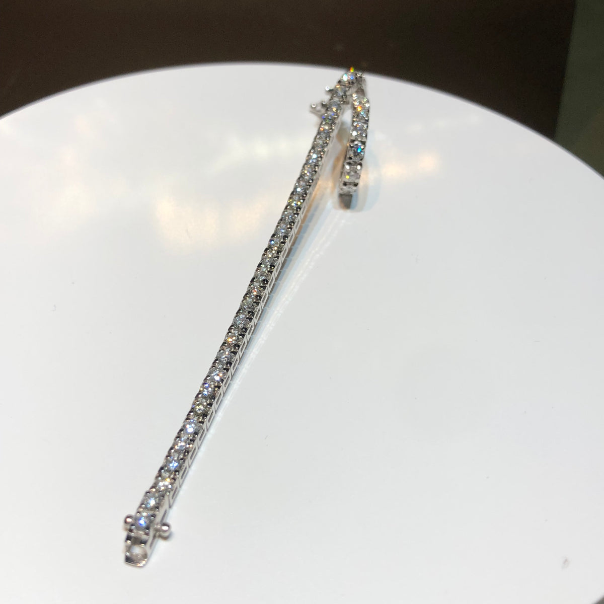 Bracciale Tennis con Diamanti 3,80 ct G VS in Oro Bianco 18kt – Karal