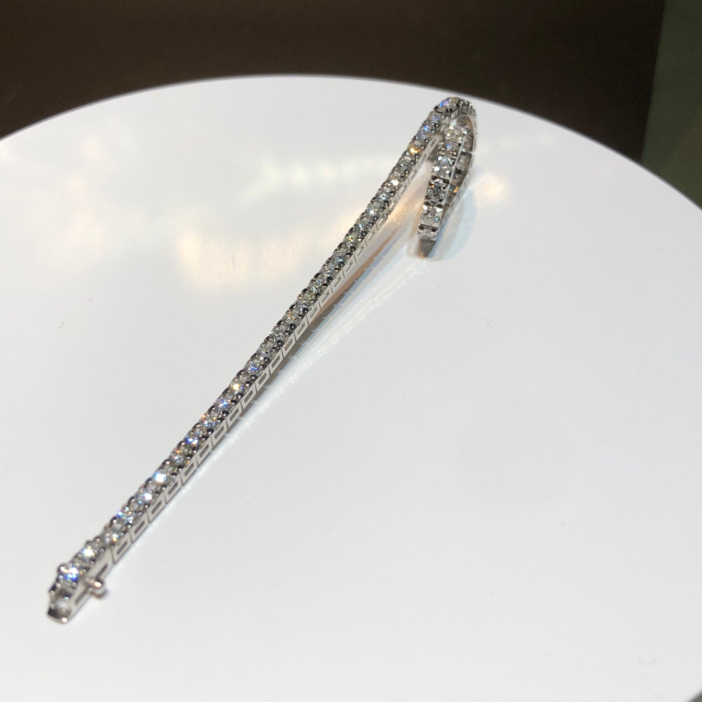 Bracciale Tennis con Diamanti 3,80 ct G VS in Oro Bianco 18kt – Karal