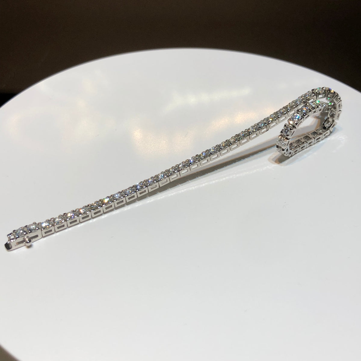 Bracciale Tennis con Diamanti 3,80 ct G VS in Oro Bianco 18kt – Karal