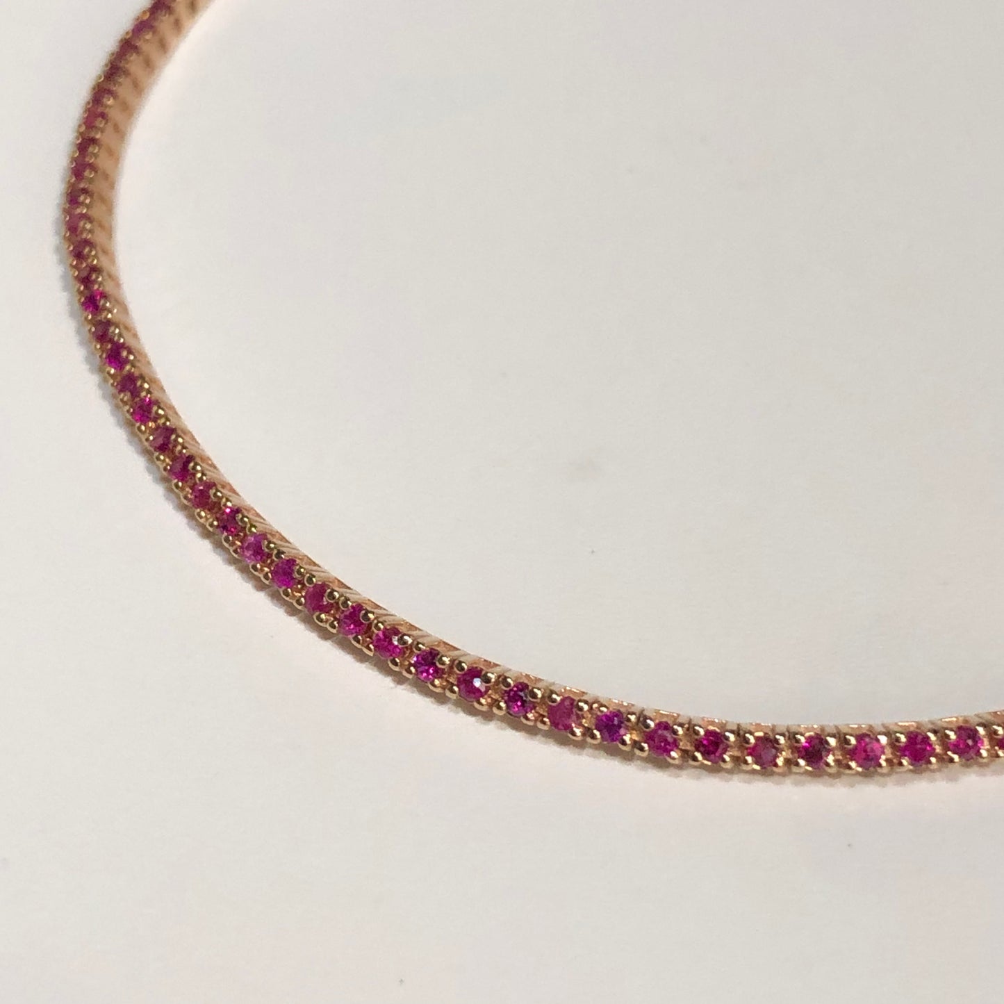 Bracciale Tennis con Rubini Naturali 1,60 ct in Oro Rosa 18kt – Karal