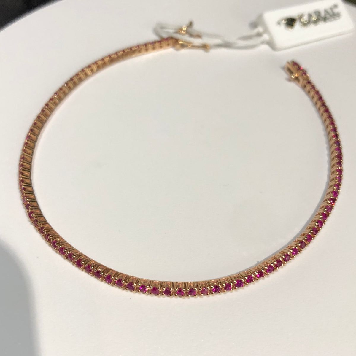 Bracciale Tennis con Rubini Naturali 1,60 ct in Oro Rosa 18kt – Karal