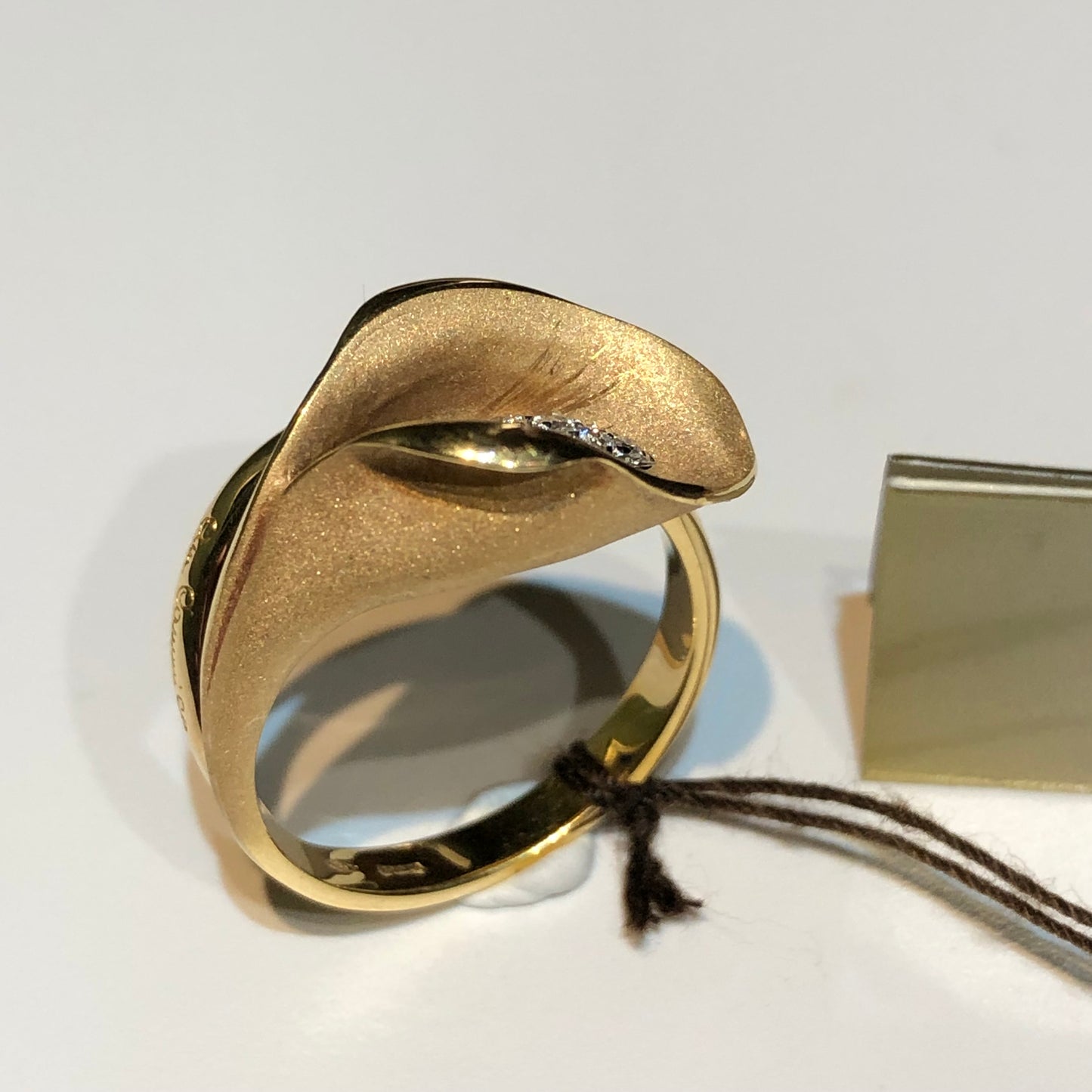Anello Anna Maria Cammilli Calla in Oro Arancio 18kt con Diamanti 0,09 ct