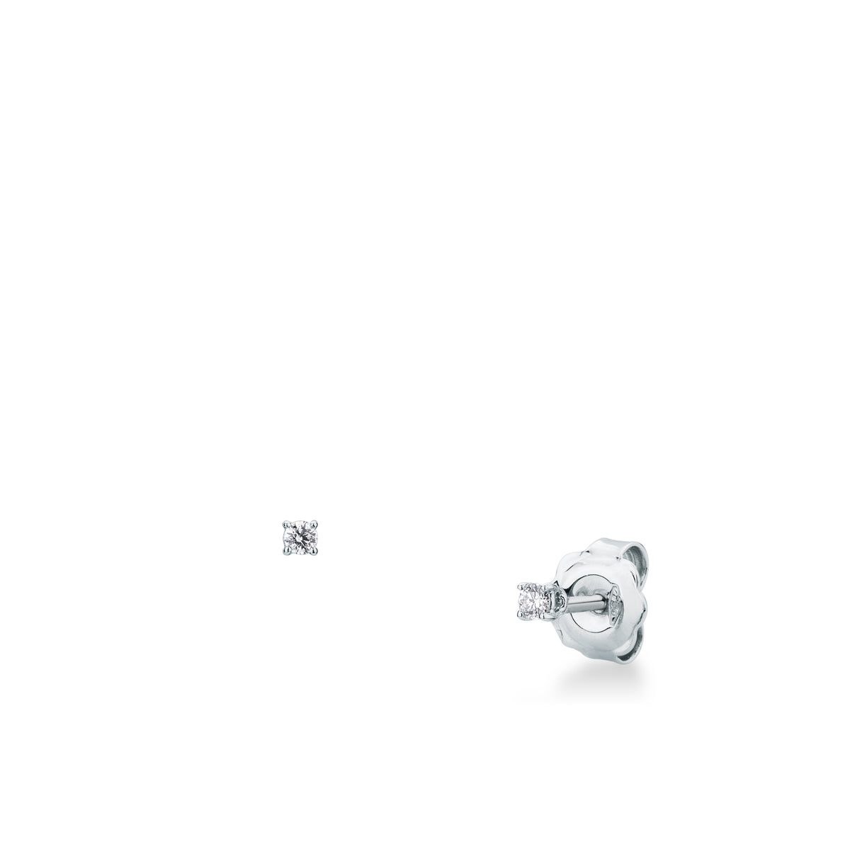Orecchini a Lobo con Diamanti 0,10 ct G VS in Oro Bianco 18kt – Mirco Visconti