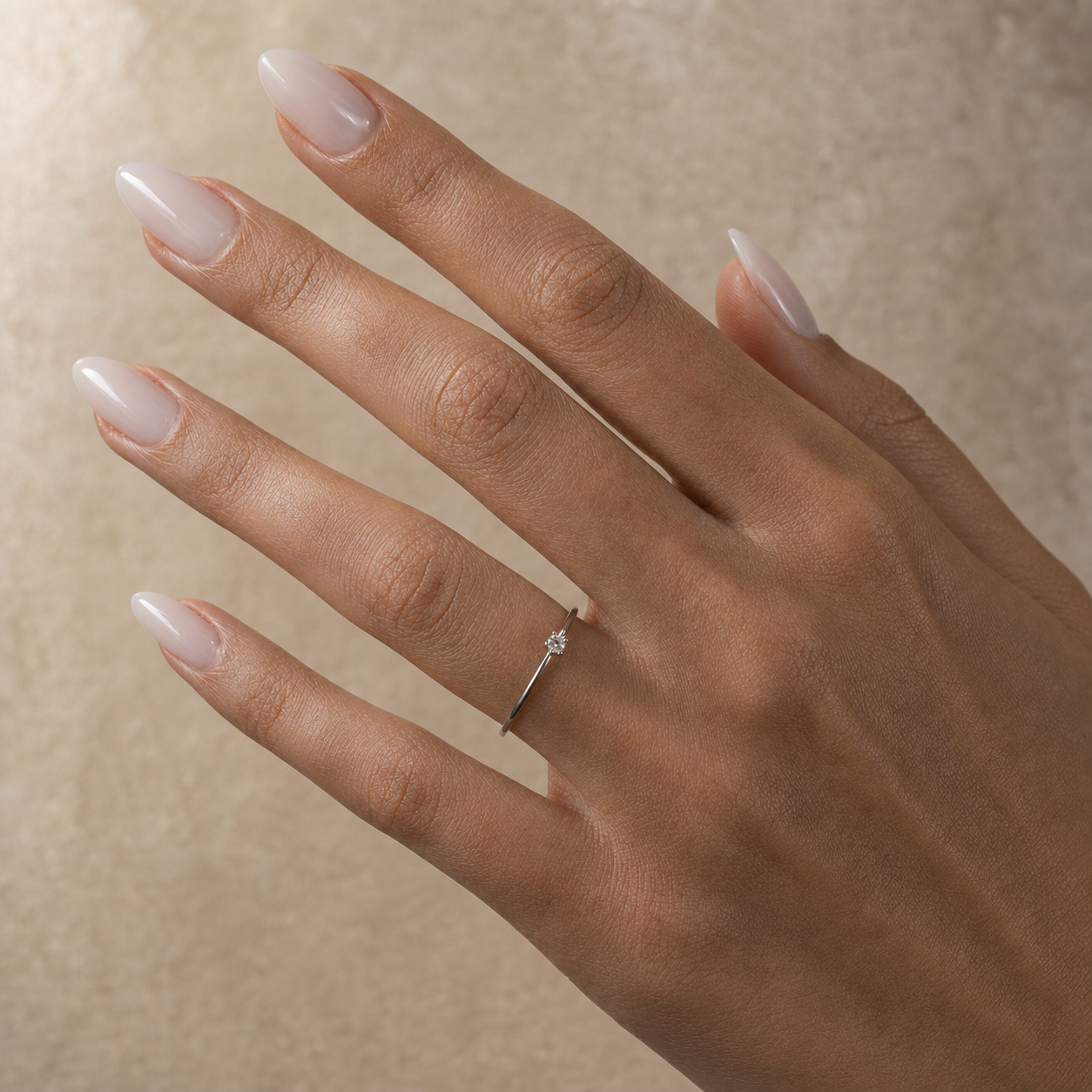 Anello Solitario con Diamante 0,13 ct G VS in Oro Bianco 18kt – Mirco Visconti (CP566/5)