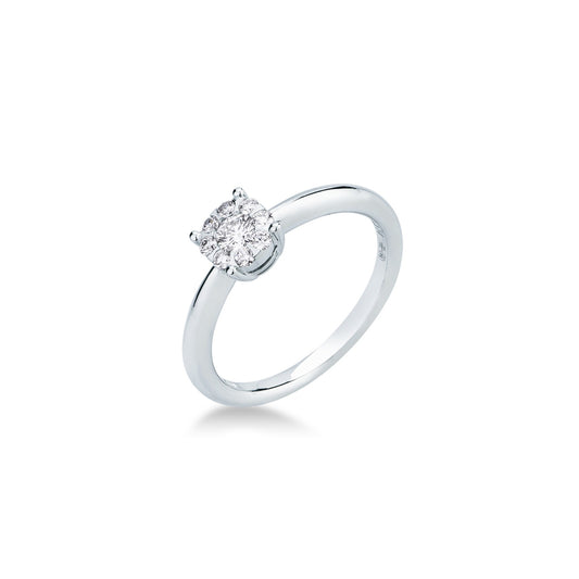 Anello con Diamanti 0,25 ct in Oro Bianco 18kt – Mirco Visconti