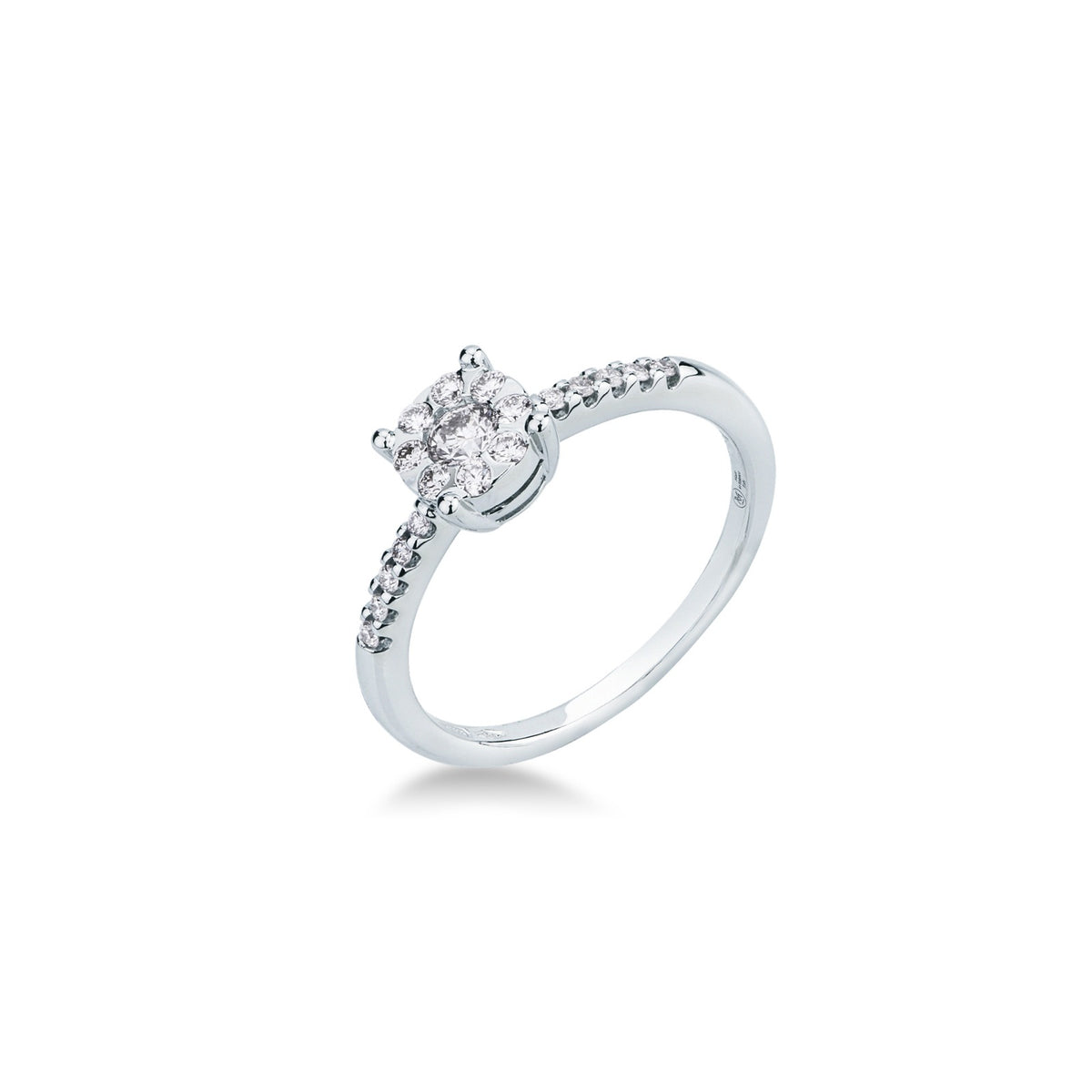 Anello con Diamanti 0,35 ct in Oro Bianco 18kt – Mirco Visconti