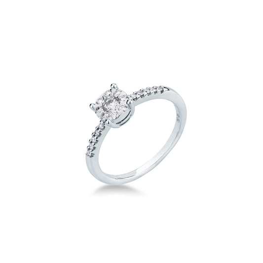 Anello con Diamanti 0,35 ct in Oro Bianco 18kt – Mirco Visconti