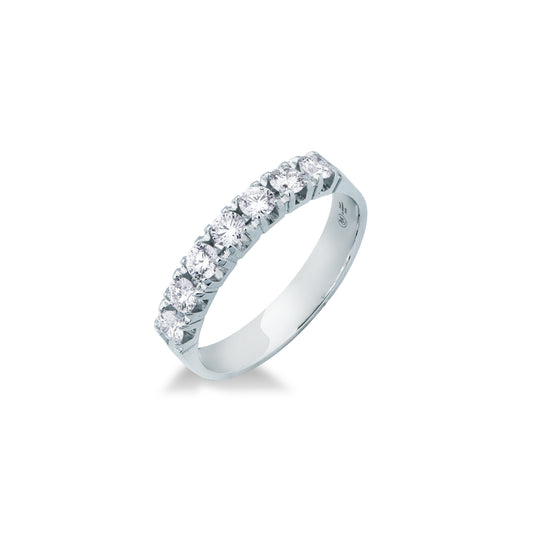 Anello Veretta con Diamanti in Oro Bianco 18kt – Mirco Visconti