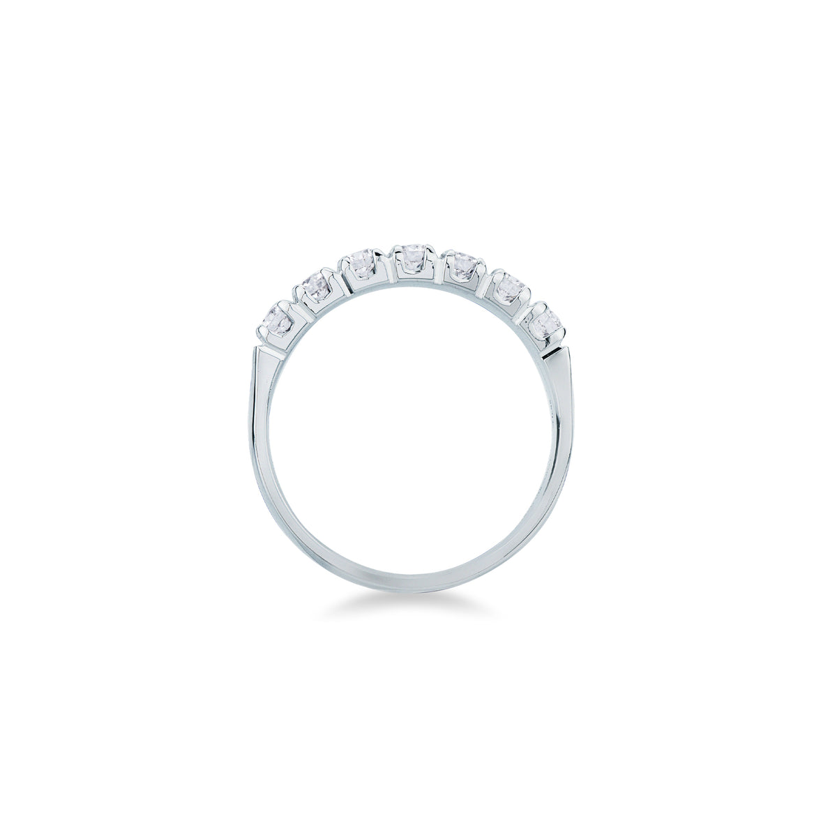 Anello Veretta con Diamanti in Oro Bianco 18kt – Mirco Visconti