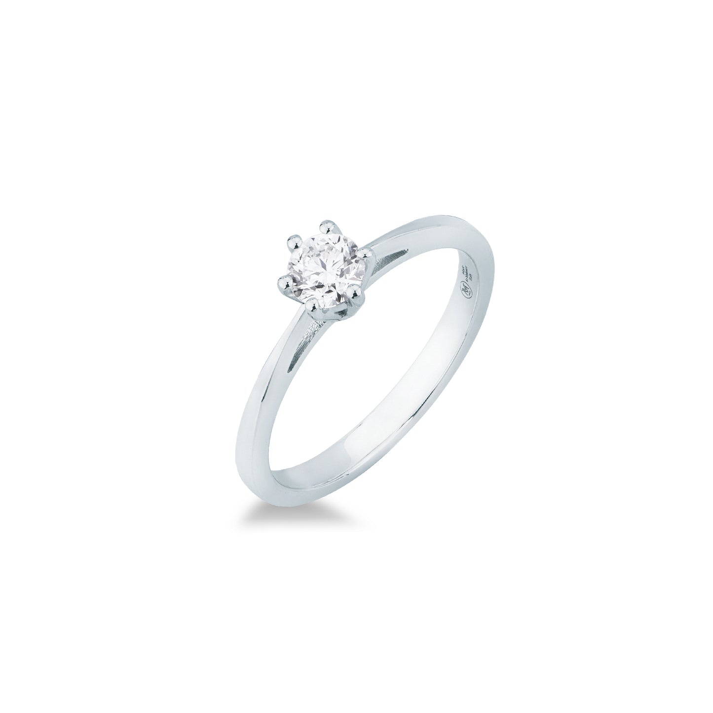 Anello Solitario con Diamante 0,35 ct D VS in Oro Bianco 18kt – Mirco Visconti