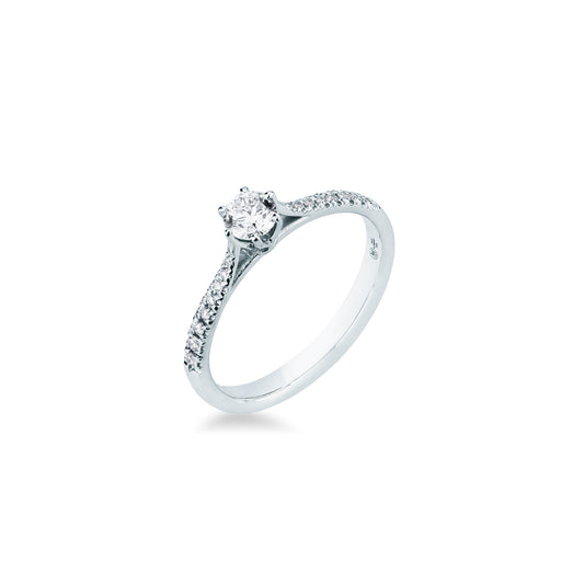 Anello Solitario con Diamante 0,36 ct G VS in Oro Bianco 18kt – Mirco Visconti