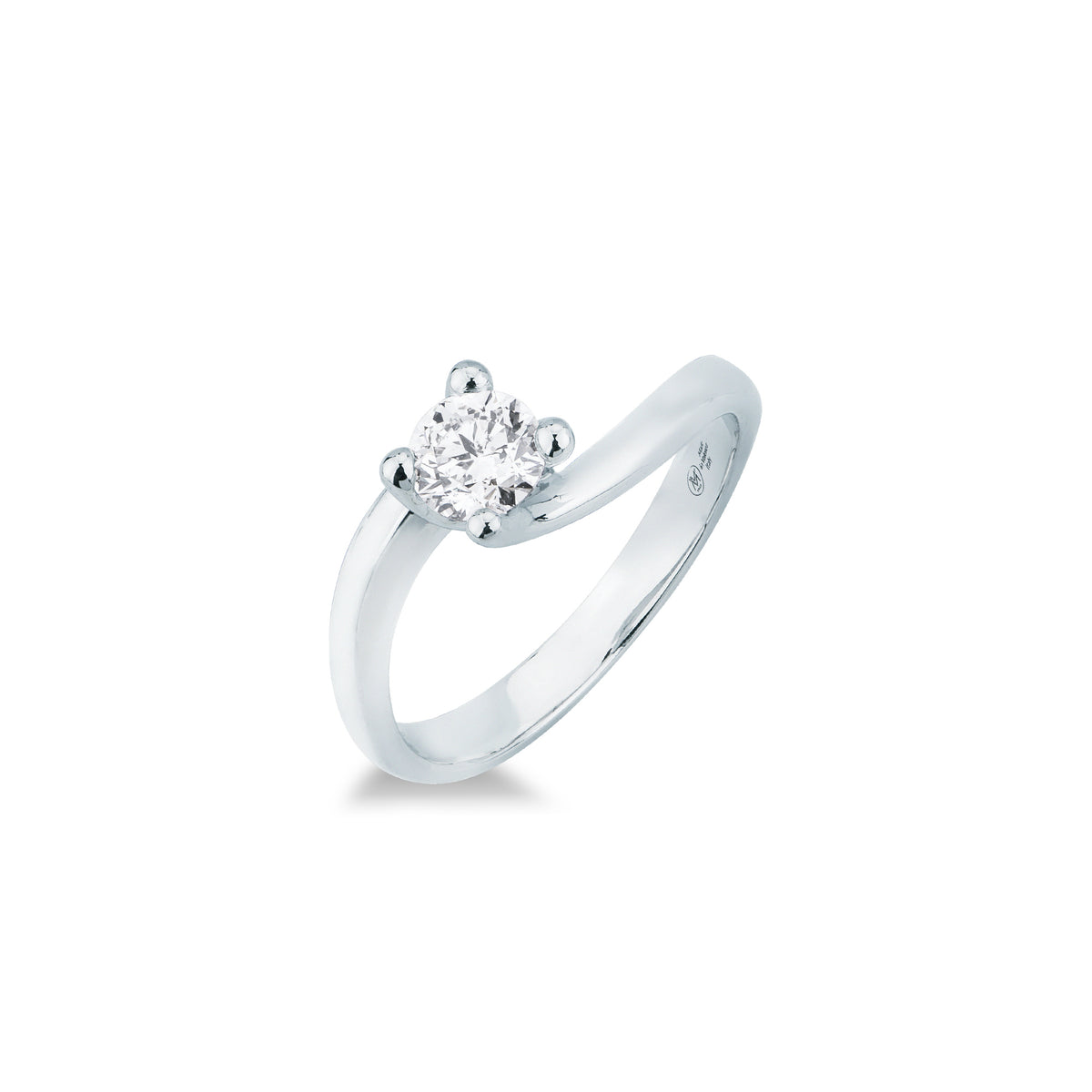 Anello Solitario con Diamante 0,50 ct G VS in Oro Bianco 18kt – Mirco Visconti
