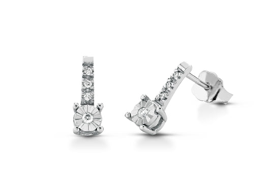 Orecchini con Diamanti in Oro Bianco 18kt – PG Gioielli (ORSOFT/3)