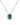 Collana Mirco Visconti in oro bianco 18kt con smeraldo Zambia 0,54 ct e diamanti