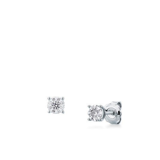 Orecchini Punto Luce con Diamanti in Oro Bianco 18kt – Mirco Visconti
