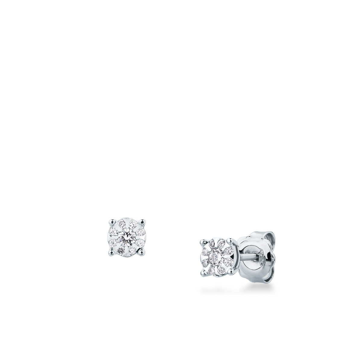 Orecchini Punto Luce Multidiamante in Oro Bianco 18kt – Mirco Visconti