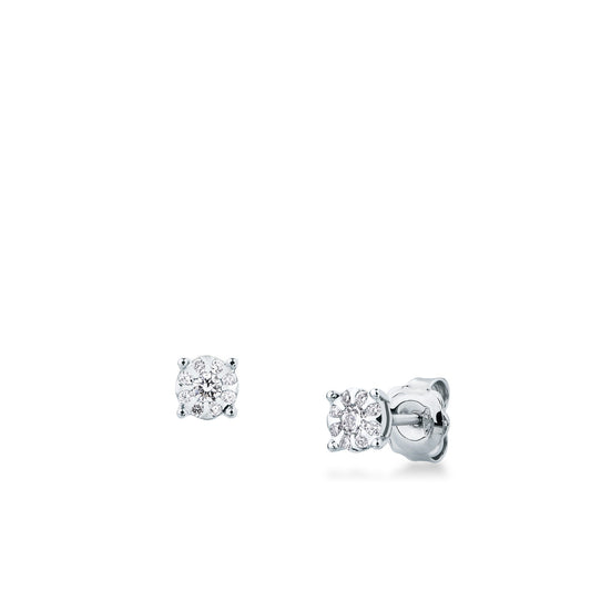 Orecchini Punto Luce Multidiamante in Oro Bianco 18kt – Mirco Visconti