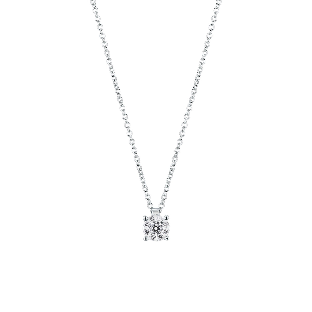 Punto Luce a Quattro Griffe con Diamante in Oro Bianco 18kt – Mirco Visconti