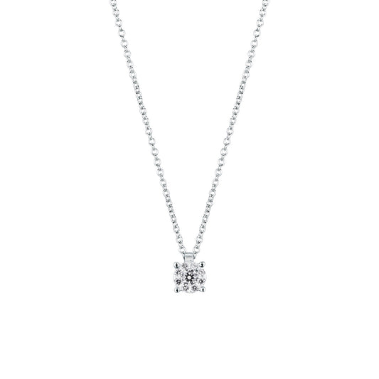 Punto Luce a Quattro Griffe con Diamante in Oro Bianco 18kt – Mirco Visconti