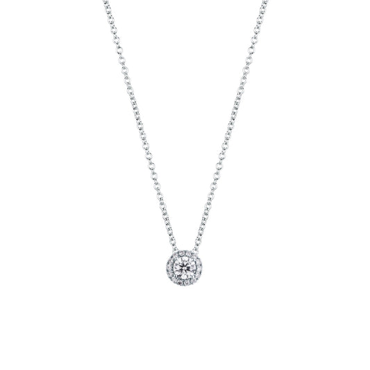Collana Punto Luce Halo con Diamanti F VS in Oro 18kt – Mirco Visconti