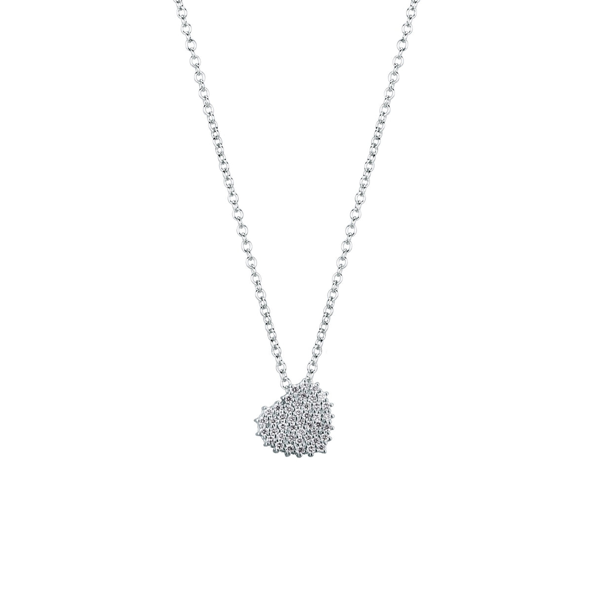 Collana con Diamante 0,16 ct in Oro Bianco 18kt – Mirco Visconti