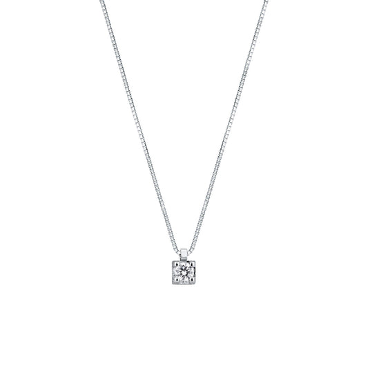 Collana con Diamante 0,11 ct in Oro Bianco 18kt – Mirco Visconti