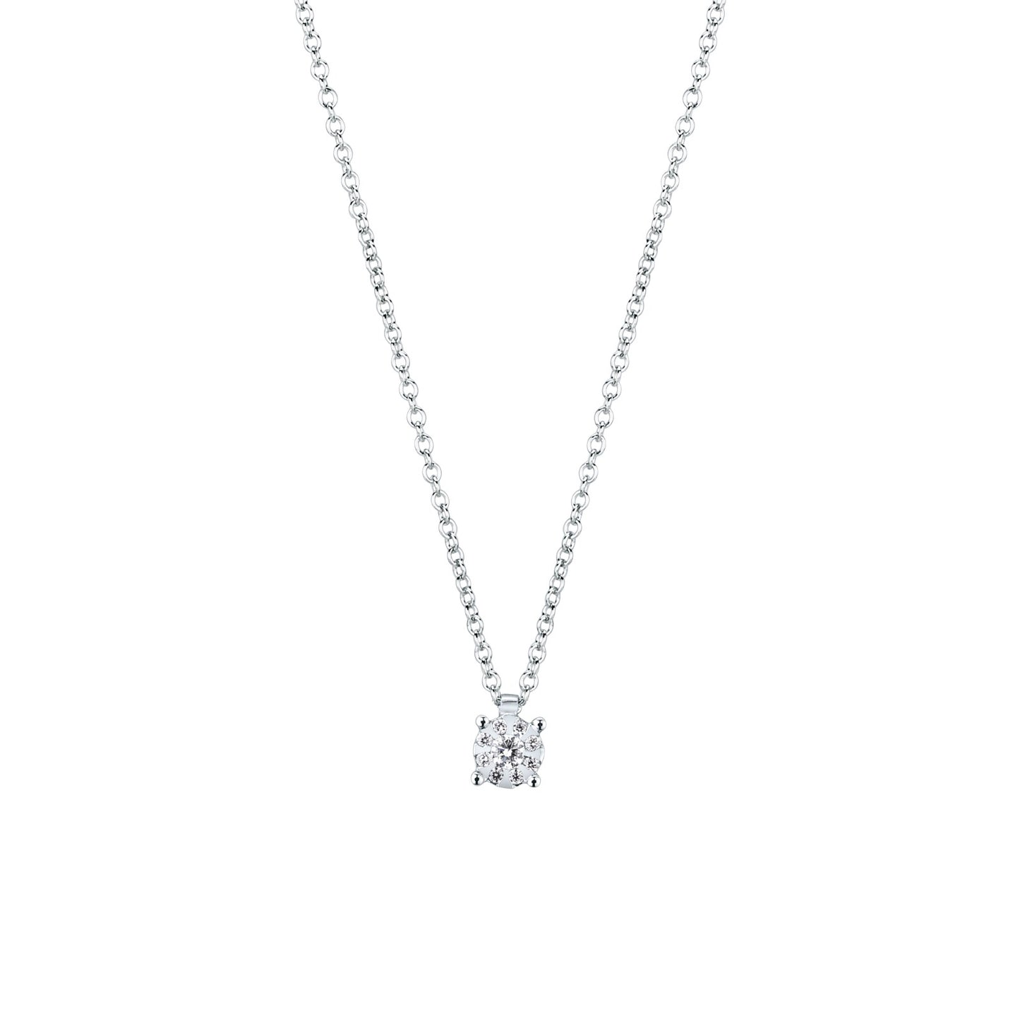 Collana con Diamante 0,05 ct in Oro Bianco 18kt – Mirco Visconti