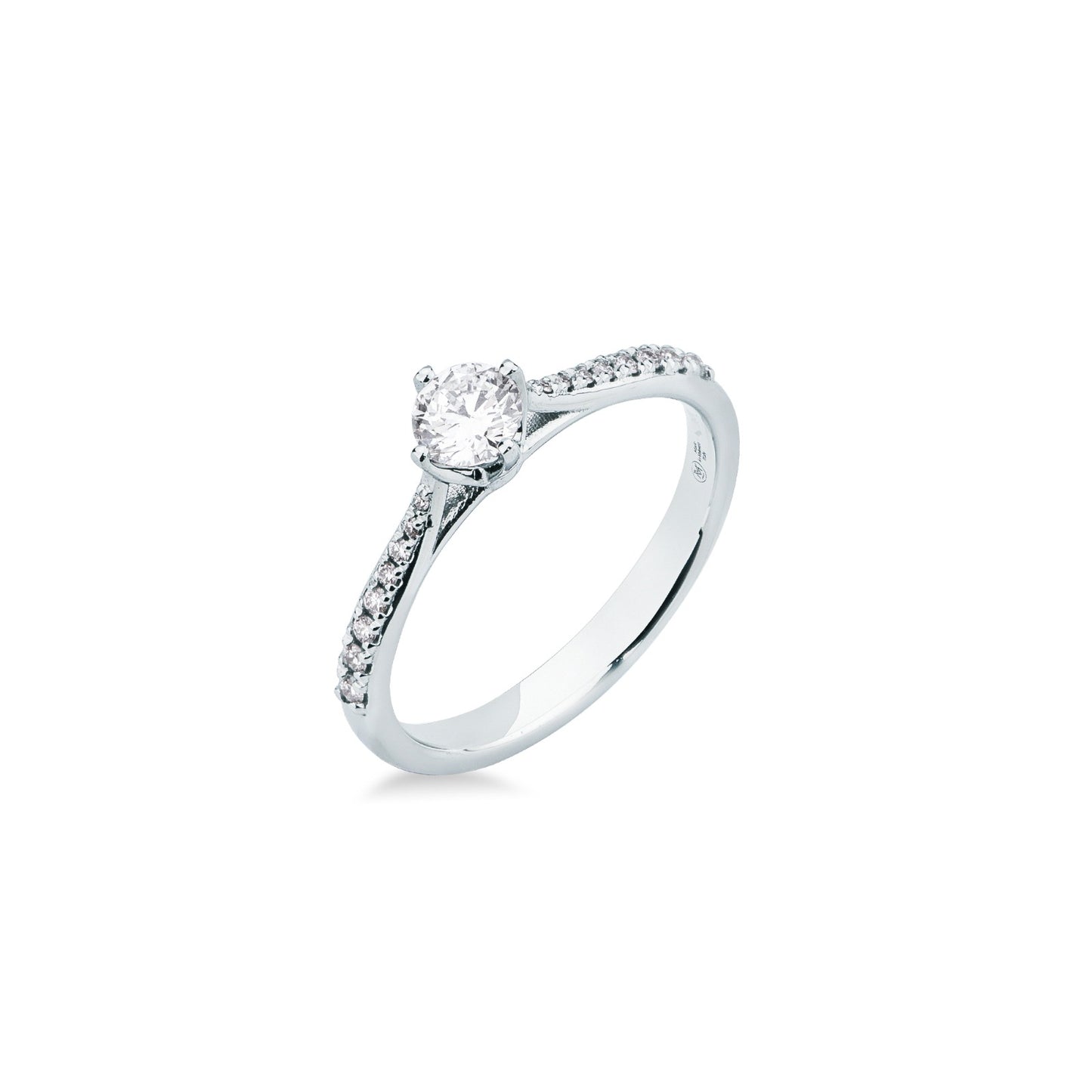 Anello Solitario Classico con Diamante 0,30 ct E SI in Oro 18kt – Mirco Visconti