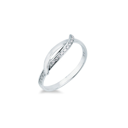 Anello con Diamanti 0,04 ct G VS in Oro Bianco 18kt – Mirco Visconti
