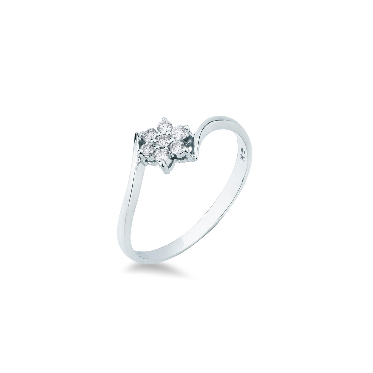 Anello con Diamanti 0,12 ct G VS in Oro Bianco 18kt – Mirco Visconti