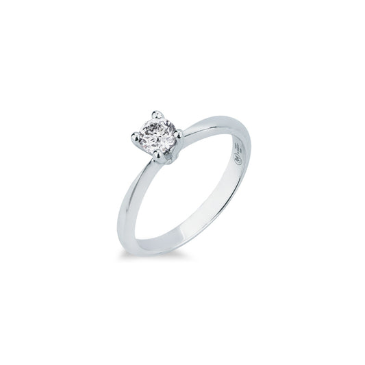 Anello Solitario con Diamante 0,40 ct G VS in Oro Bianco 18kt – Mirco Visconti