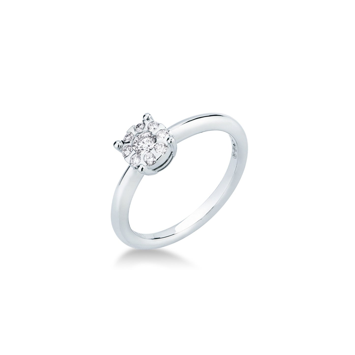 Anello Solitario Classico con Diamante in Oro Bianco 18kt – Mirco Visconti