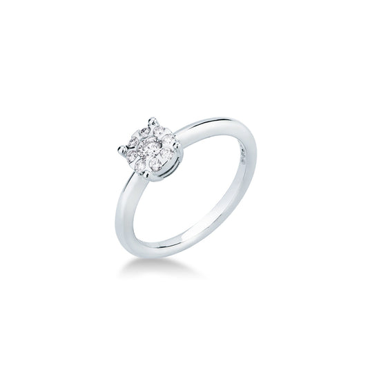 Anello Solitario Classico con Diamante in Oro Bianco 18kt – Mirco Visconti