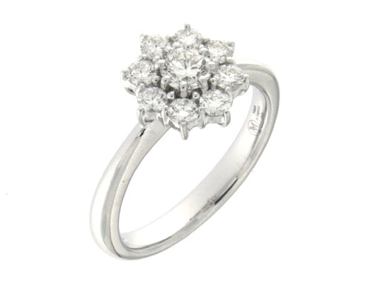 Anello con Diamanti 0,80 ct F VS in Oro Bianco 18kt – Mirco Visconti