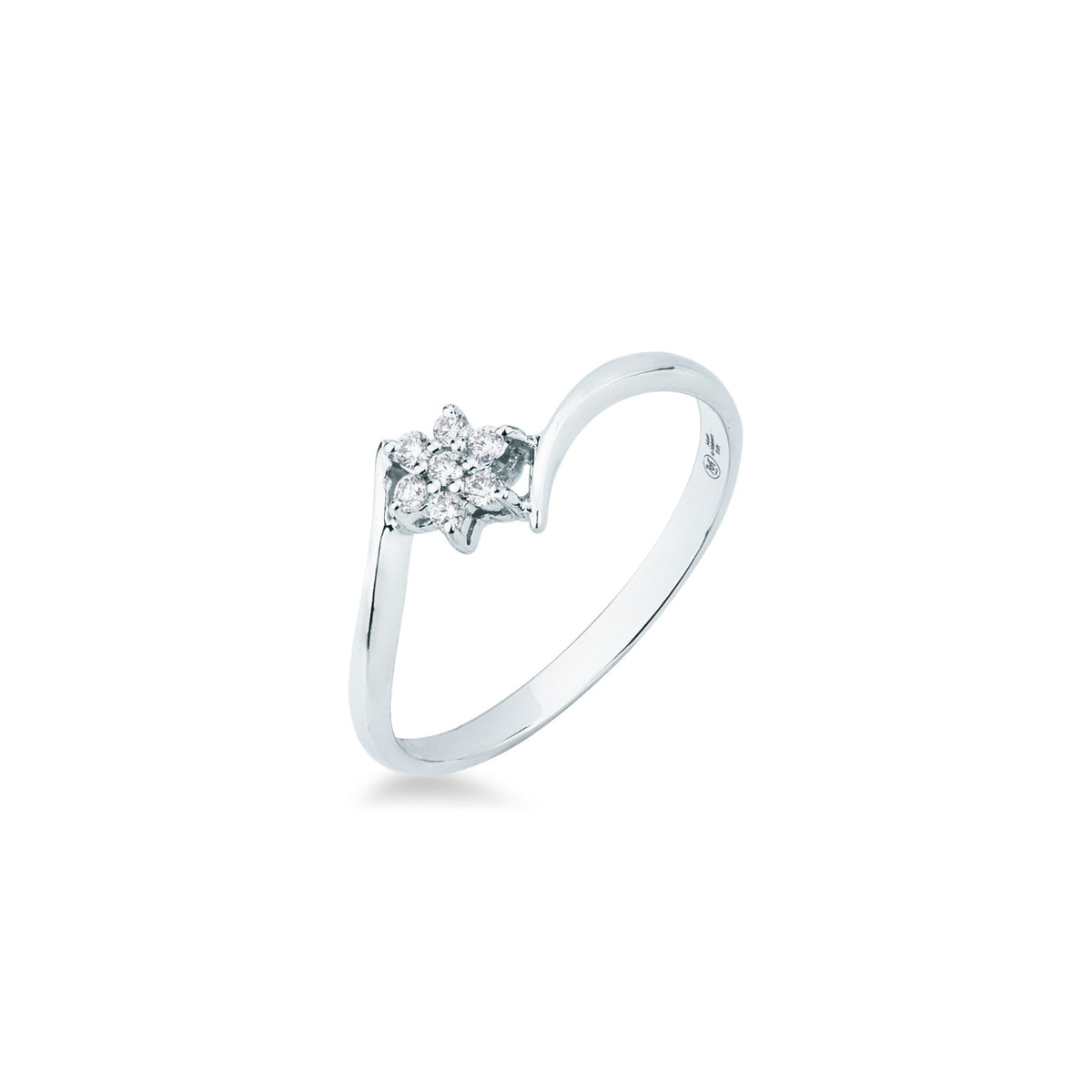 Anello con Diamante in Oro Bianco 18kt – Mirco Visconti