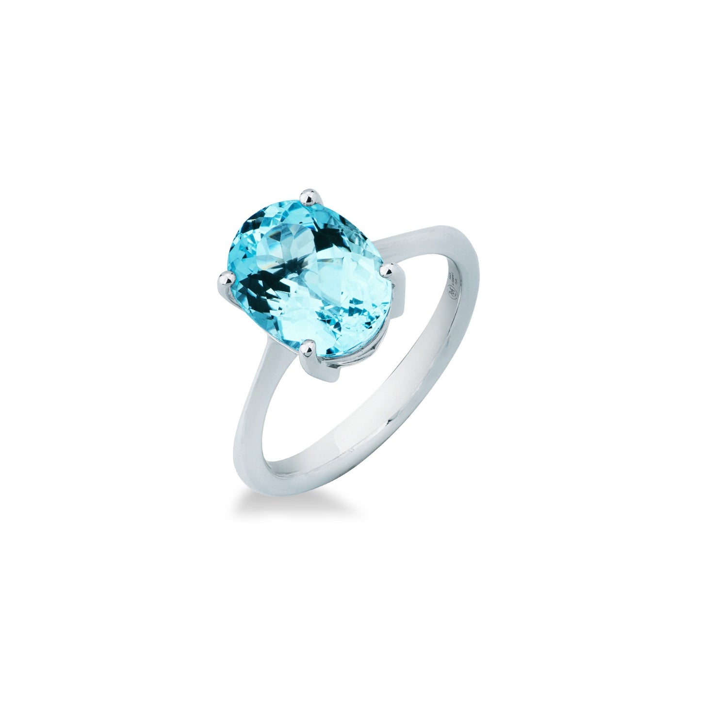 Anello con Acquamarina 3,60 ct in Oro Bianco 18kt – Mirco Visconti
