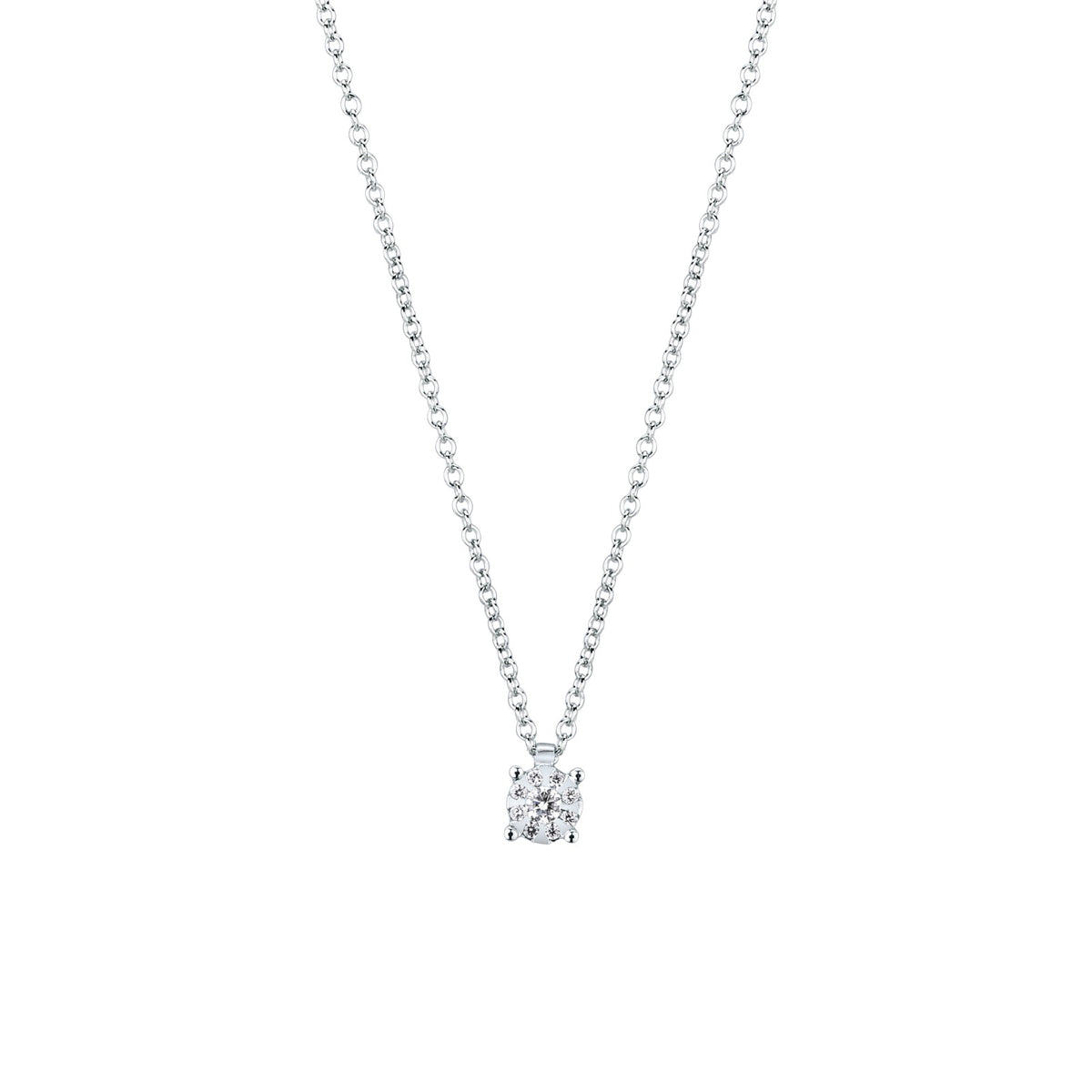 Collana Punto Luce con Diamanti in Oro Bianco 18kt – Mirco Visconti