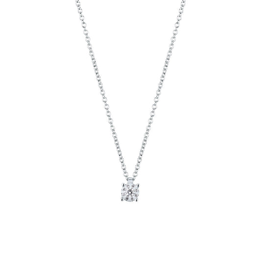 Collana Punto Luce con Diamanti in Oro Bianco 18kt – Mirco Visconti
