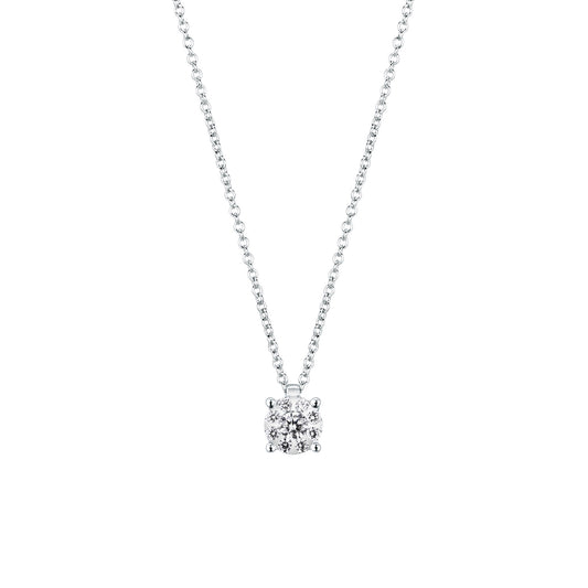 Collana Punto Luce Mirco Visconti in Oro Bianco 18kt con Diamanti 0,27 ct G VS