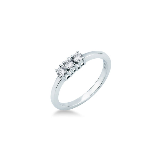 Anello Trilogy con Diamanti 0,57 ct F VS in Oro Bianco 18kt – Mirco Visconti (BR19/EB4)