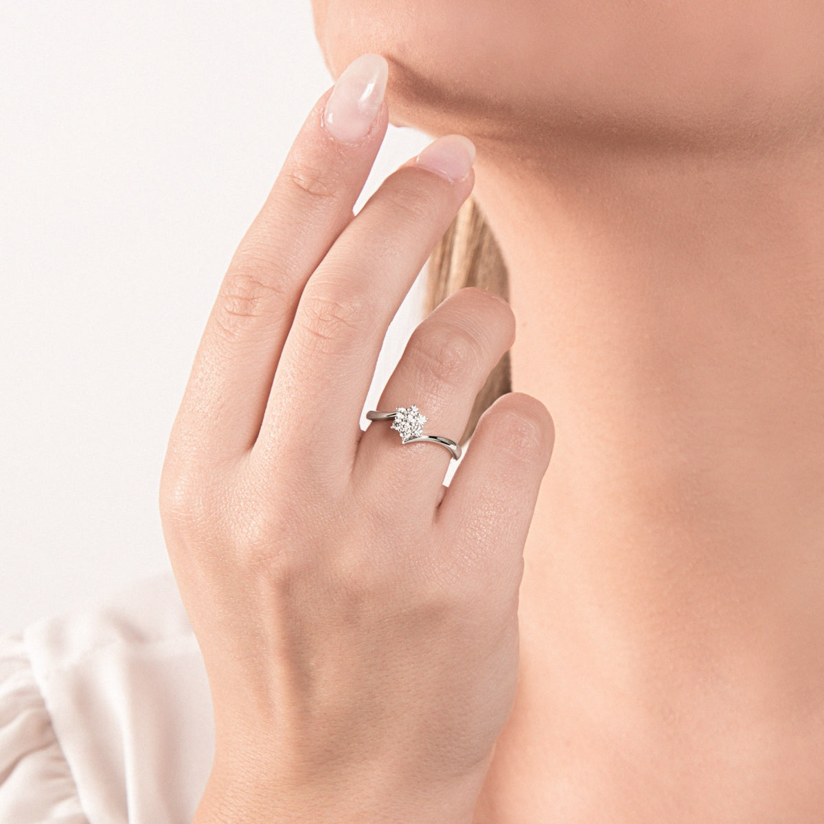 Anello con Pavé di Diamanti in Oro Bianco 18kt – Mirco Visconti (BG194/20)