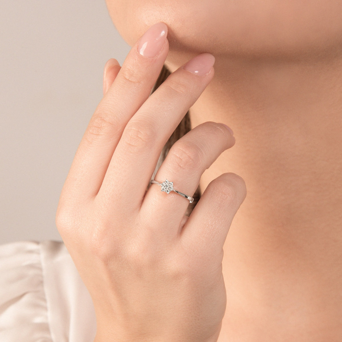 Anello con Pavé di Diamanti in Oro Bianco 18kt – Mirco Visconti (BG380/7)