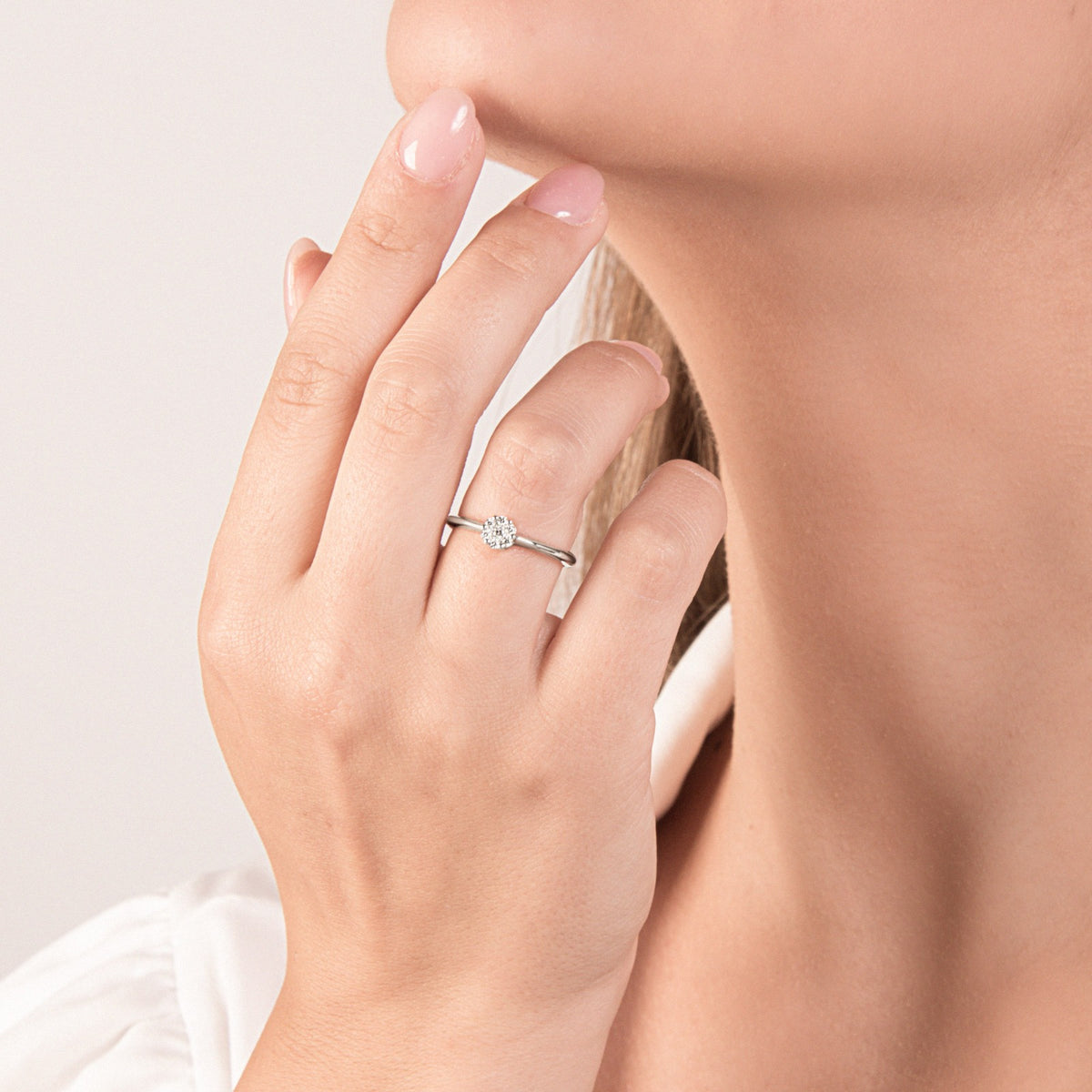 Anello con Pavé di Diamanti in Oro Bianco 18kt – Mirco Visconti (AB556/20)
