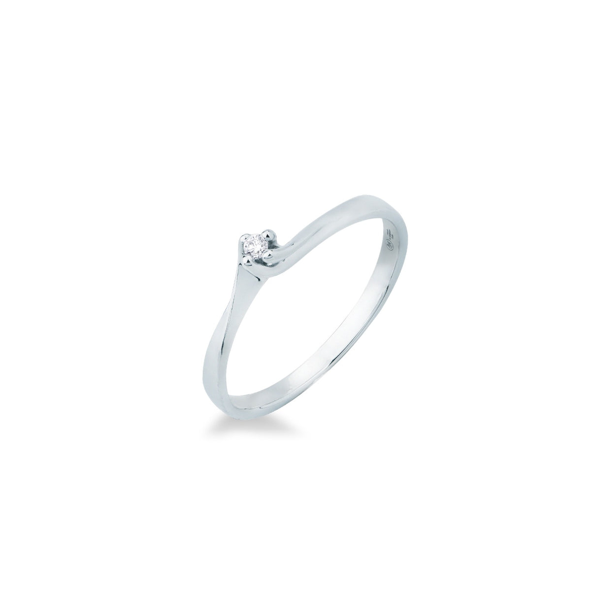 Anello con Diamante in Oro Bianco 18kt – Mirco Visconti (FC159/10)