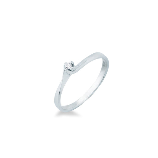 Anello con Diamante in Oro Bianco 18kt – Mirco Visconti (FC159/10)