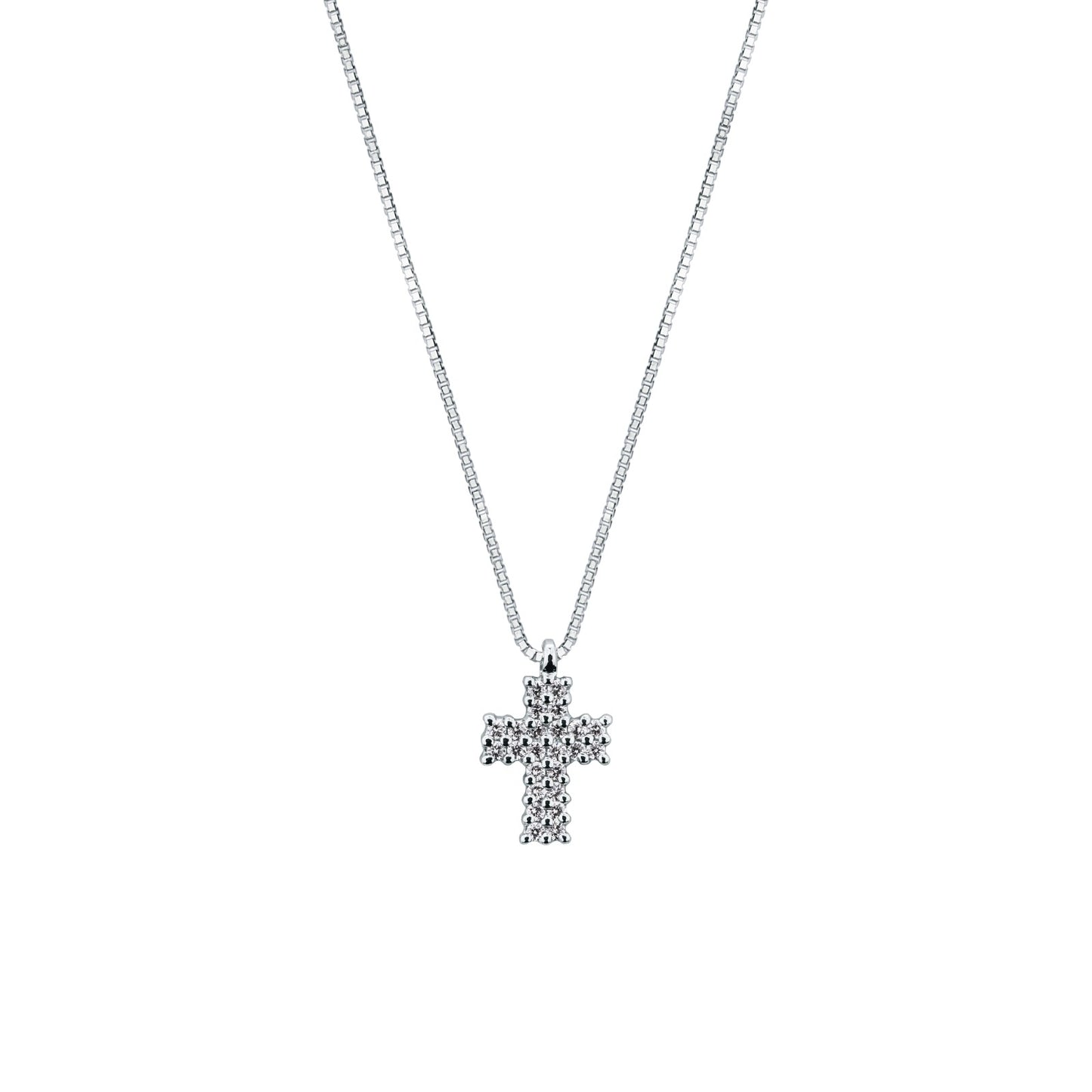 Collana con Pendente Croce di Diamanti in Oro Bianco 18kt – Mirco Visconti (BG15/10)