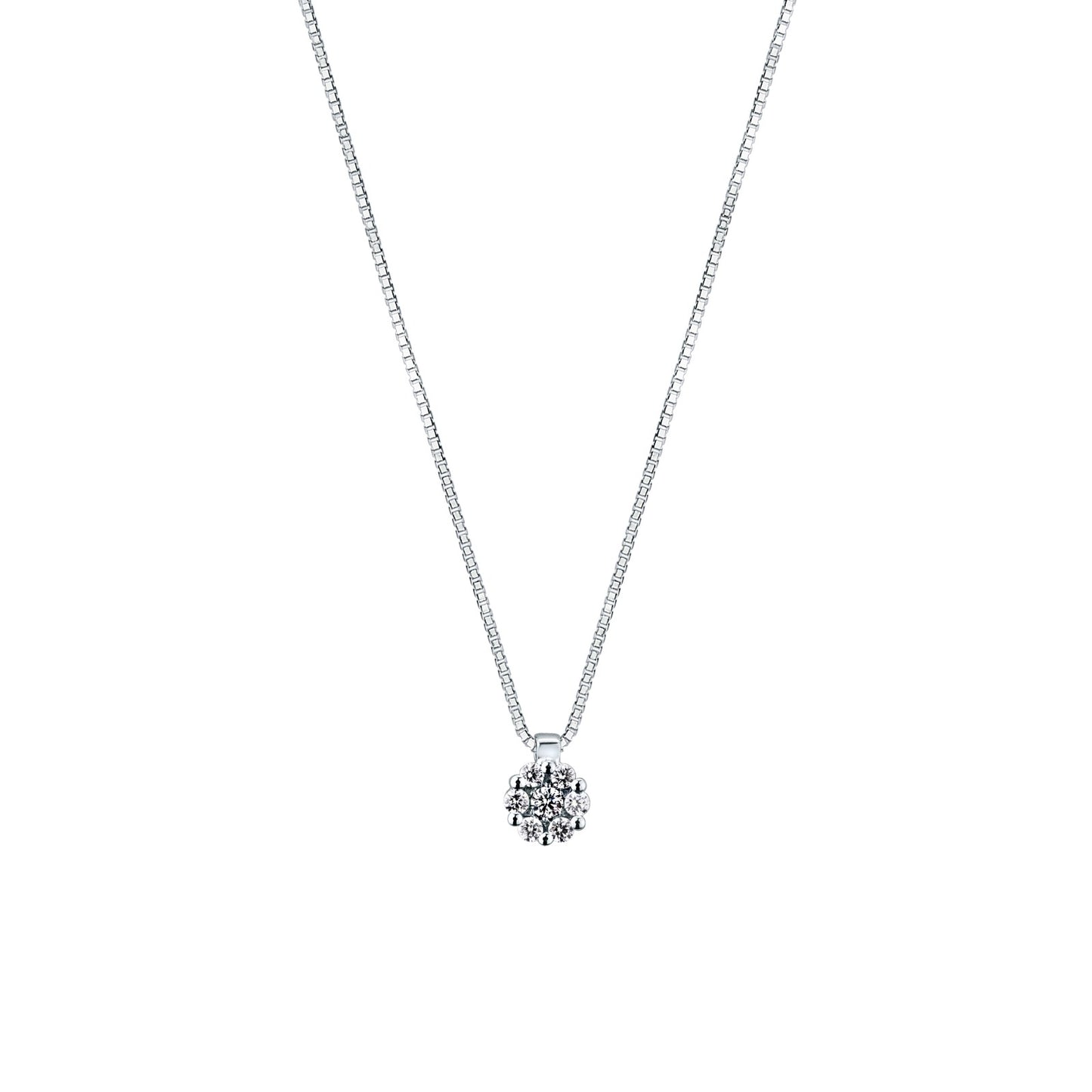 Collana con Diamante 0,14 ct G VS in Oro Bianco 18kt – Mirco Visconti (AB558/20)