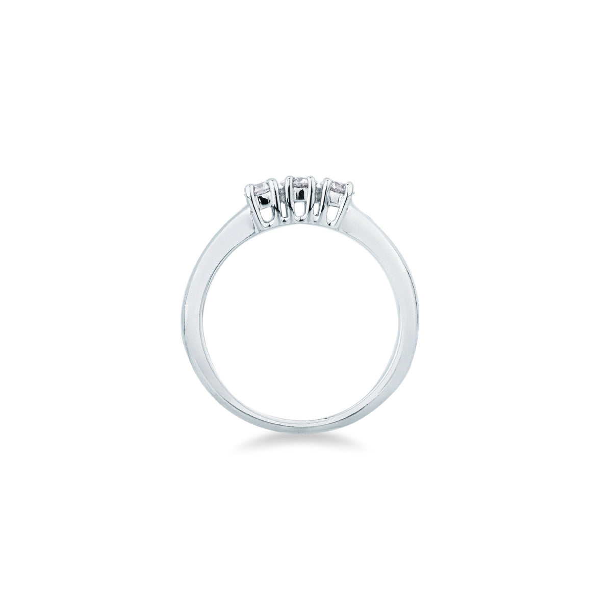 Anello Trilogy con Diamanti 0,45 ct E in Oro Bianco 18kt – Mirco Visconti (BR19/EB10)